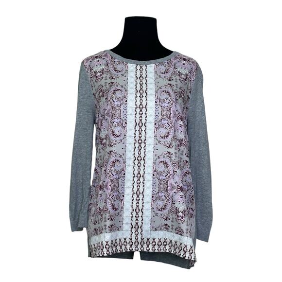 41 Hawthorn front floral panel long sleeves blouse size Small - Picture 1 of 9